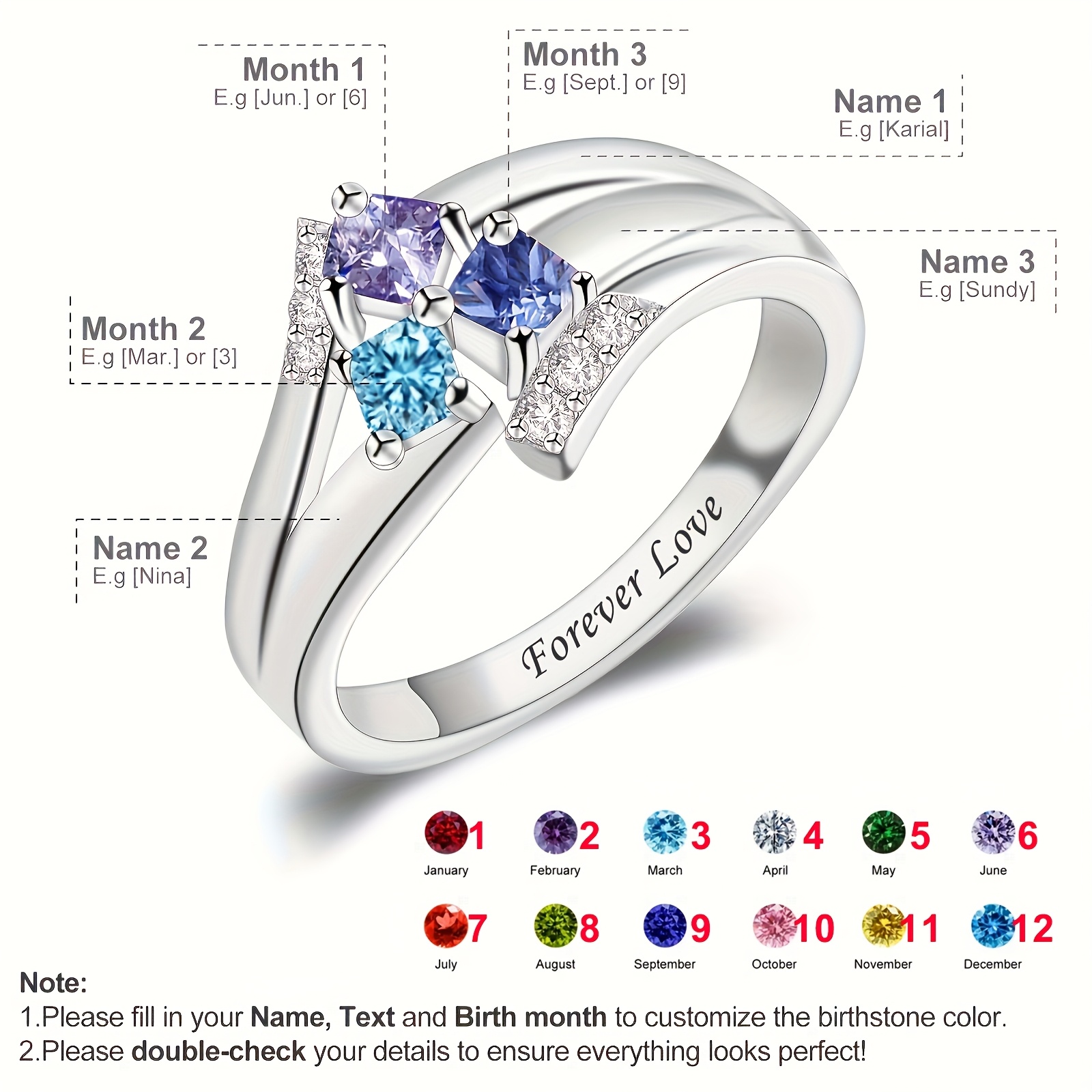 Custom Classic Women's Ring with Copper Inlay and Zirconia